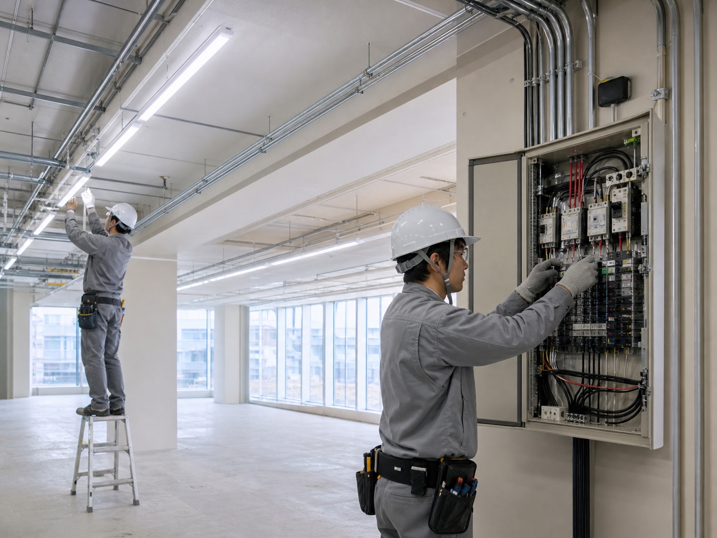 店舗・工場の電気設備工事